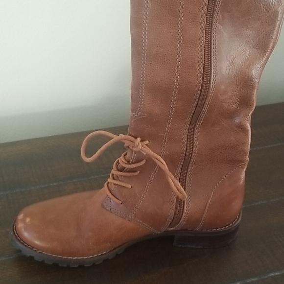 Matisse Brown Battle Buckle Lace Up Boots Size 6 - Picture 6 of 12